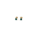 4mm Emerald Studs in 10K Yellow Gold