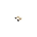4mm Blue Sapphire Studs in 10K Yellow Gold