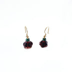 Amaryllis Pearl Earrings with Malachite Gold Filled