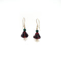 Amaryllis Pearl Earrings with Malachite Gold Filled