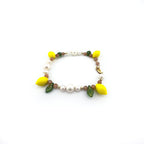 Lemon Pearl Bracelet with Pink Moonstone