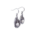 Oyster Earrings with Large Pearls