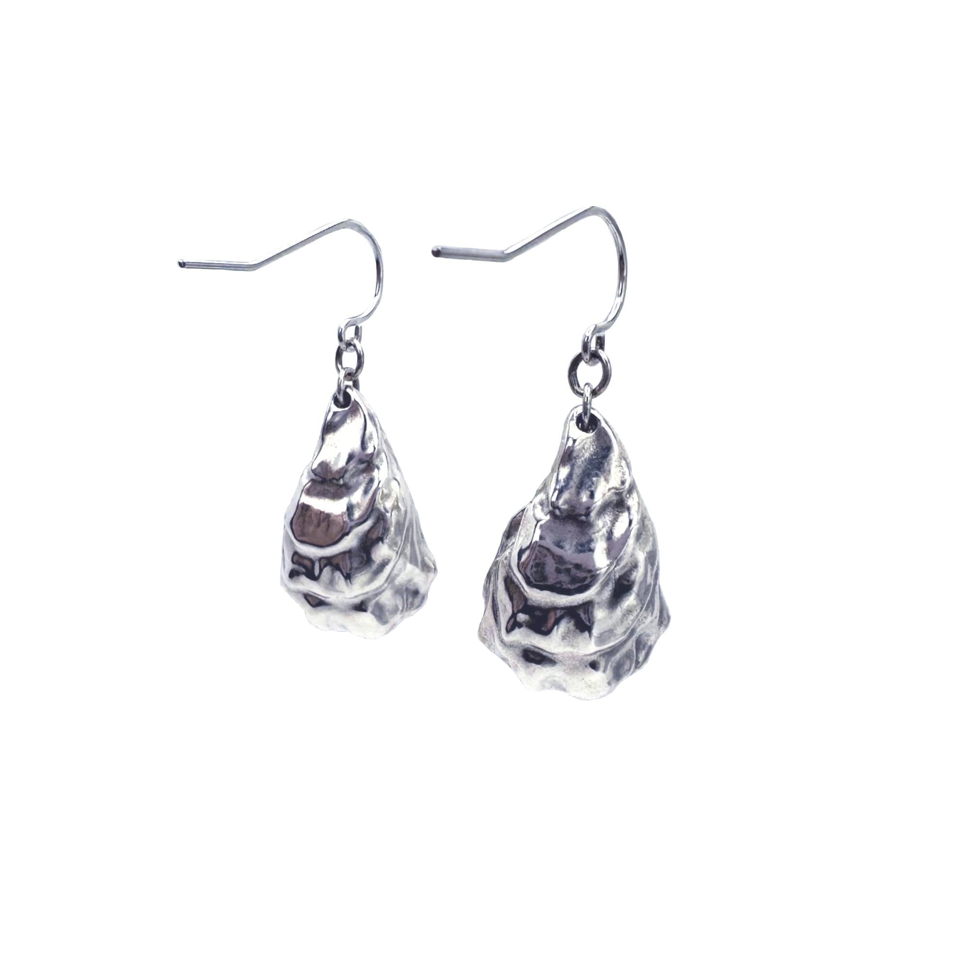 Oyster Earrings with Large Pearls