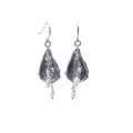 Oyster Shell Cascading Drop Earrings with Freshwater Seed Pearls