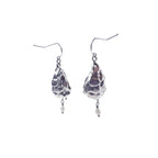 Oyster Shell Cascading Drop Earrings with Freshwater Seed Pearls