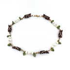 Rabbit Pearl Necklace with Mother of Pearl and Gold Filled Beads