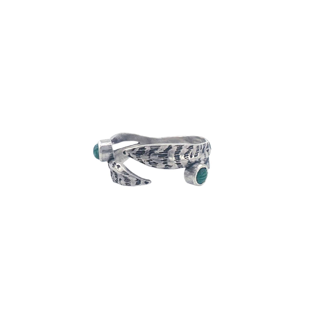 Snake Plant Ring with Malachite