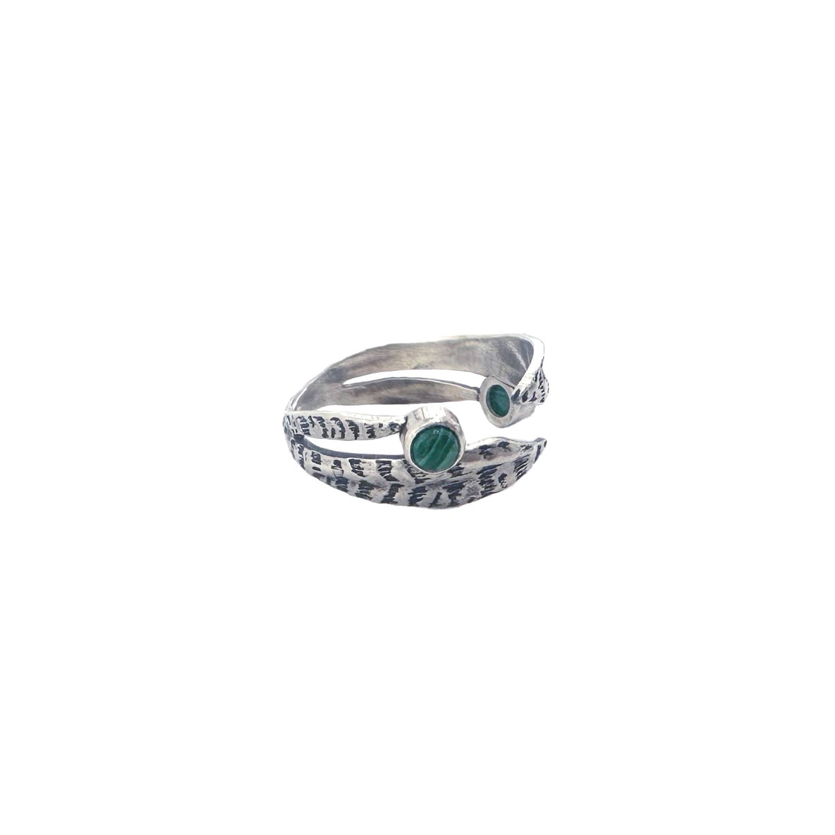 Snake Plant Ring with Malachite