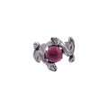Snake Ring with Round Garnet