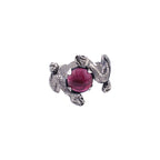 Snake Ring with Round Garnet